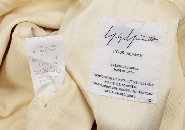 Yohji Yamamoto POUR HOMME 98AW Cream Gabardine Jacket Size S