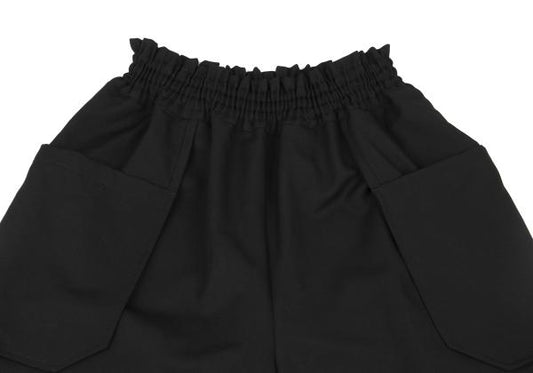 LIMI feu Wool Gabardine High Waist Wide Pants Black Size 2