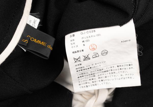COMME des GARCONS 12AW Poly Deformed 2D Coat Black Size S