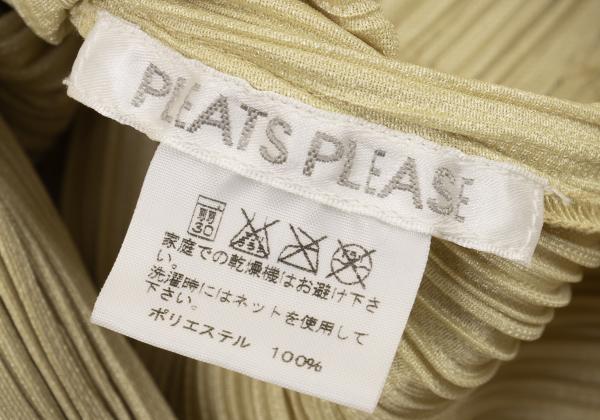 PLEATS PLEASE Beige Pleated Long Jacket Size 2