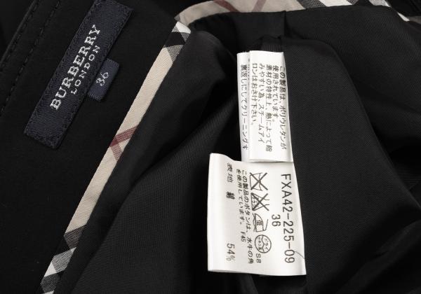 BURBERRY LONDON Cotton Poly Stretch Skirt Black Size 36