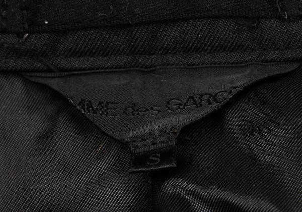 COMME des GARCONS Poly Frill Raw Edge Jacket Black Size S