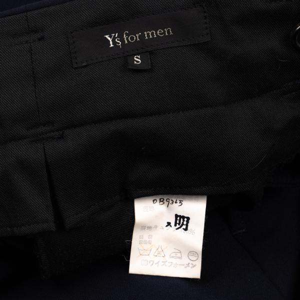 Y's for men Wool Gabardine Pleated Pants Navy Size S
