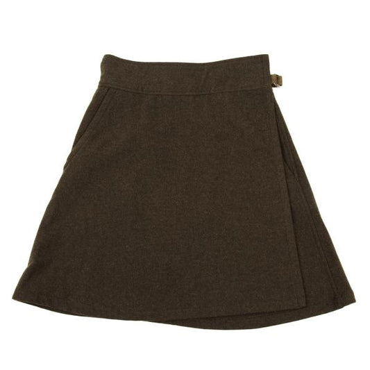 Y's Wool Wrap Skirt Olive Size M