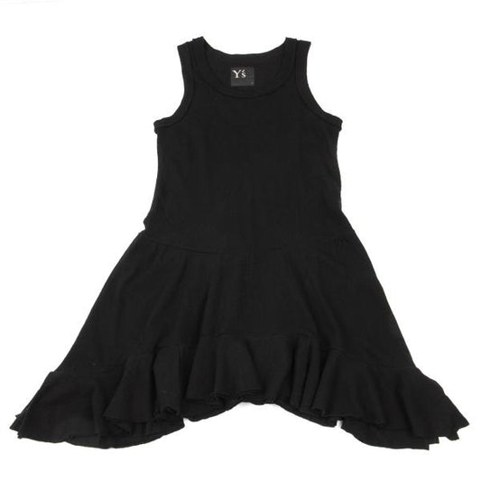 Y's Wool Knit Sleeveless Flare Dress Black Size 2