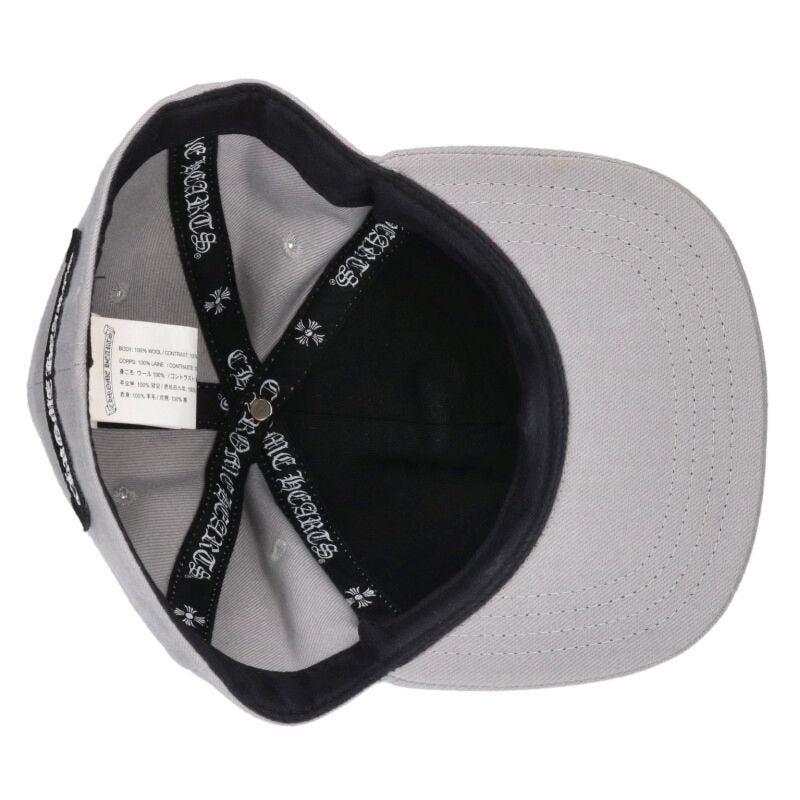 Chrome Hearts CH Embroidered Baseball Cap Gray Size ONE SIZE