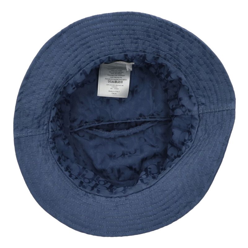 DIOR Oblique All-Over Pattern Hat Navy Size ONE SIZE