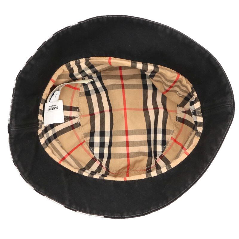 Burberry Logo Bucket Hat Black Size L