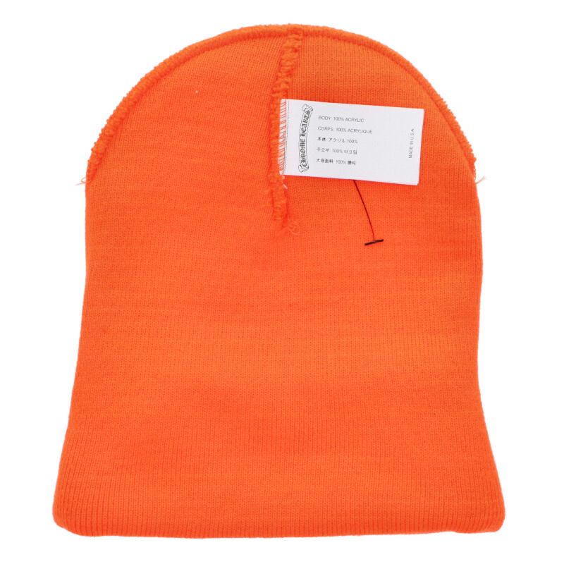 Chrome Hearts SIZE WOOL WATCH CAP Logo Embroidered Hat Orange Size ONE