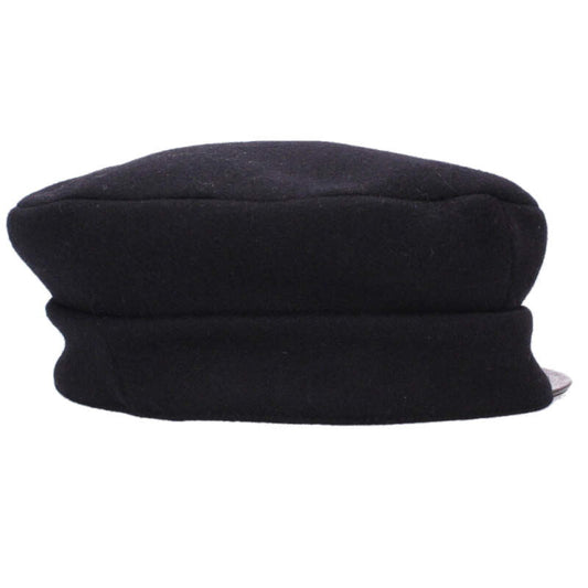 VALENTINO V-Logo Leather Visor Cap Black Size ONE SIZE