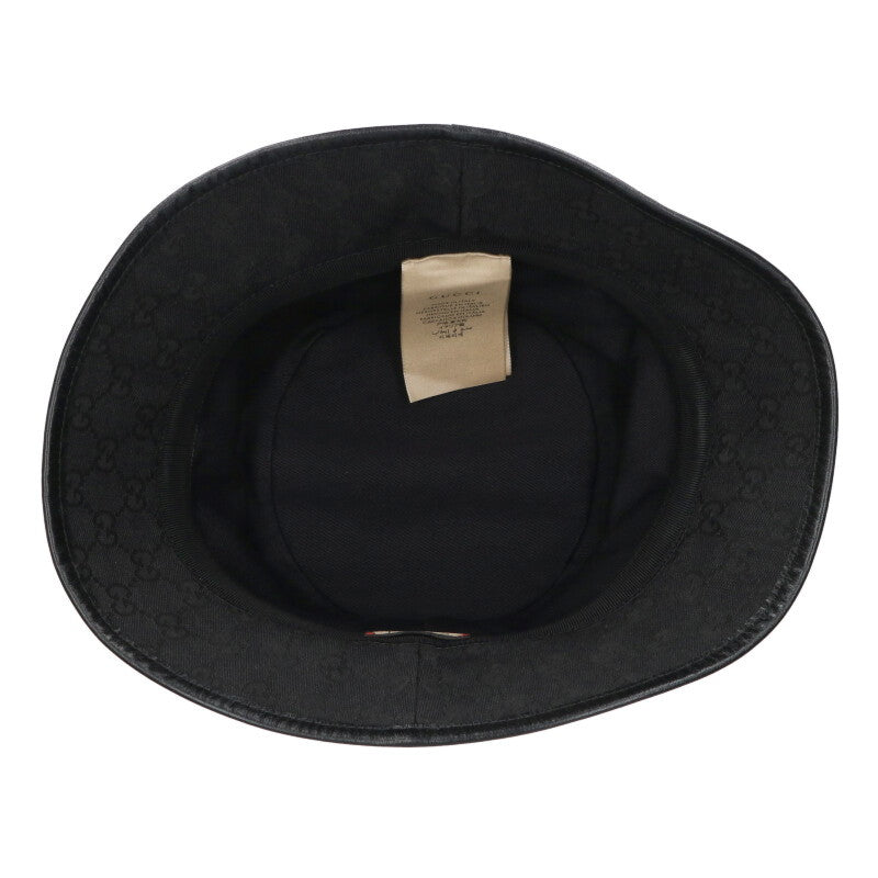 GUCCI GG Canvas Bucket Hat Black Size ONE SIZE