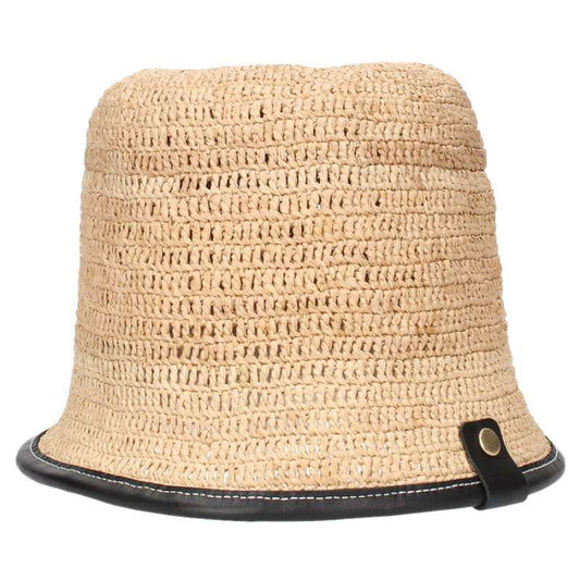 JACQUEMUS Raffia Bucket Hat Beige Size ONE SIZE