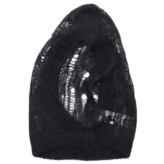 Rick Owens 24SS Hooded Knit Hat Black Size ONE SIZE