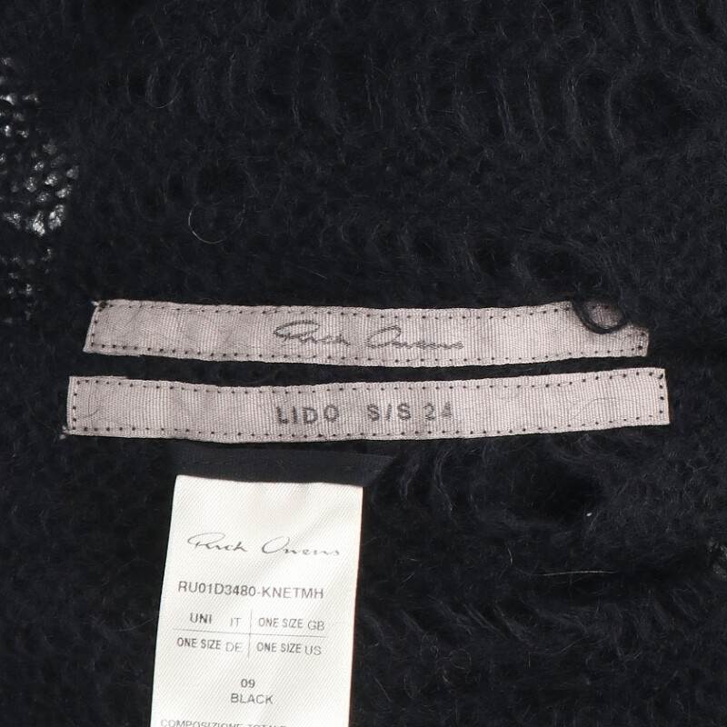 Rick Owens 24SS Hooded Knit Hat Black Size ONE SIZE