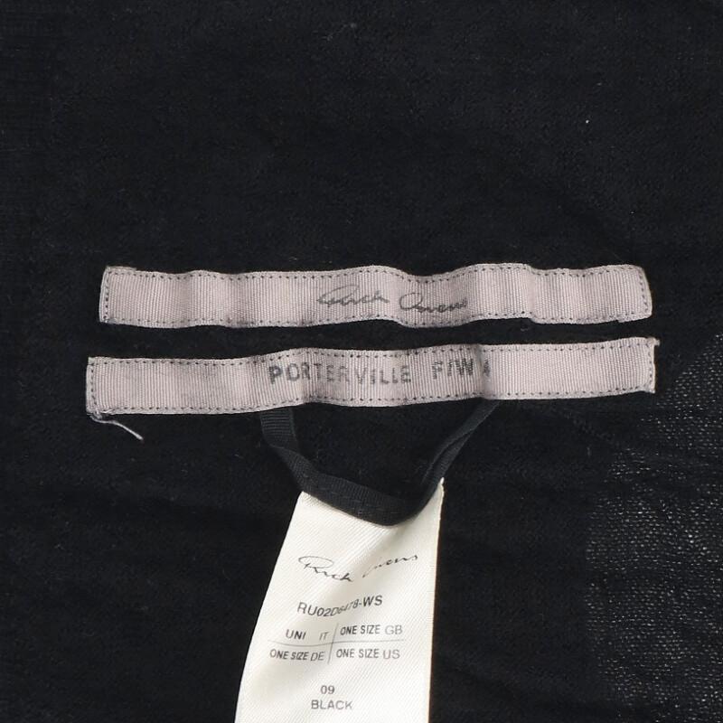 Rick Owens Cashmere Knit Balaclava Black Size ONE SIZE