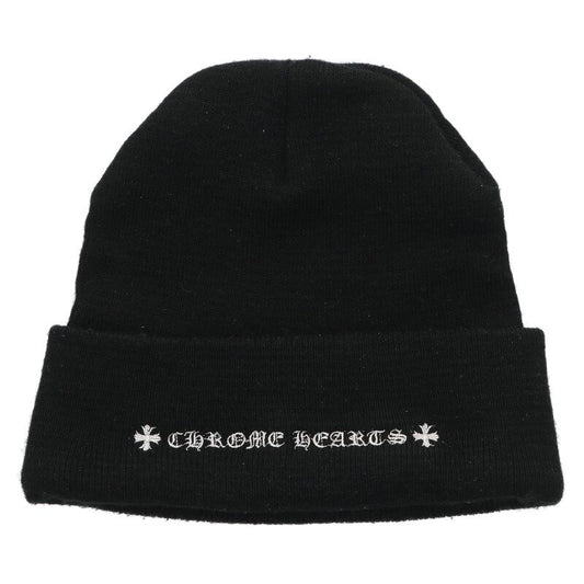 Chrome Hearts SIZE WOOL WATCH CAP Embroidered Hat Black x White Size ONE
