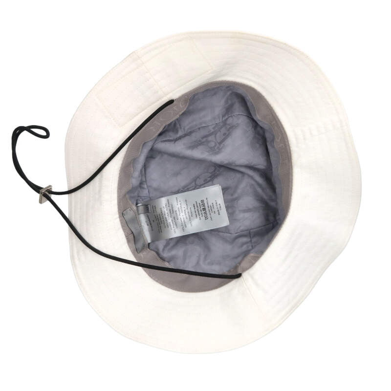 DIOR x Sacai Logo Cotton Wool Bucket Hat White Size ONE SIZE