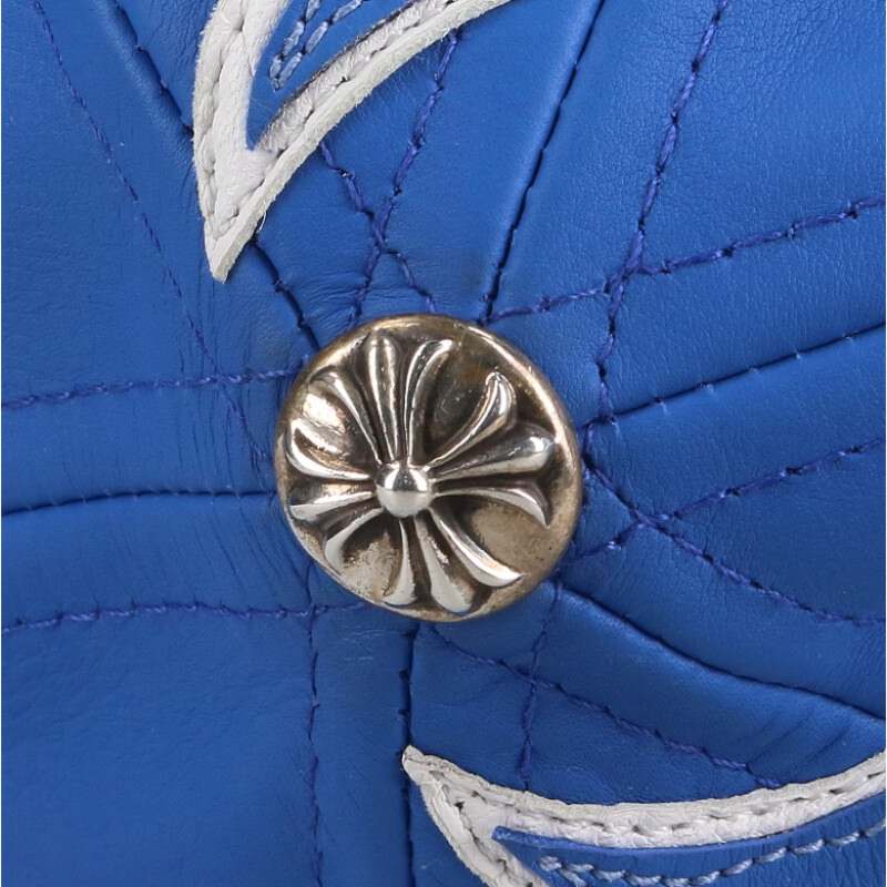 Chrome Hearts Scroll Label Flame Leather Cap Size ONE SIZE