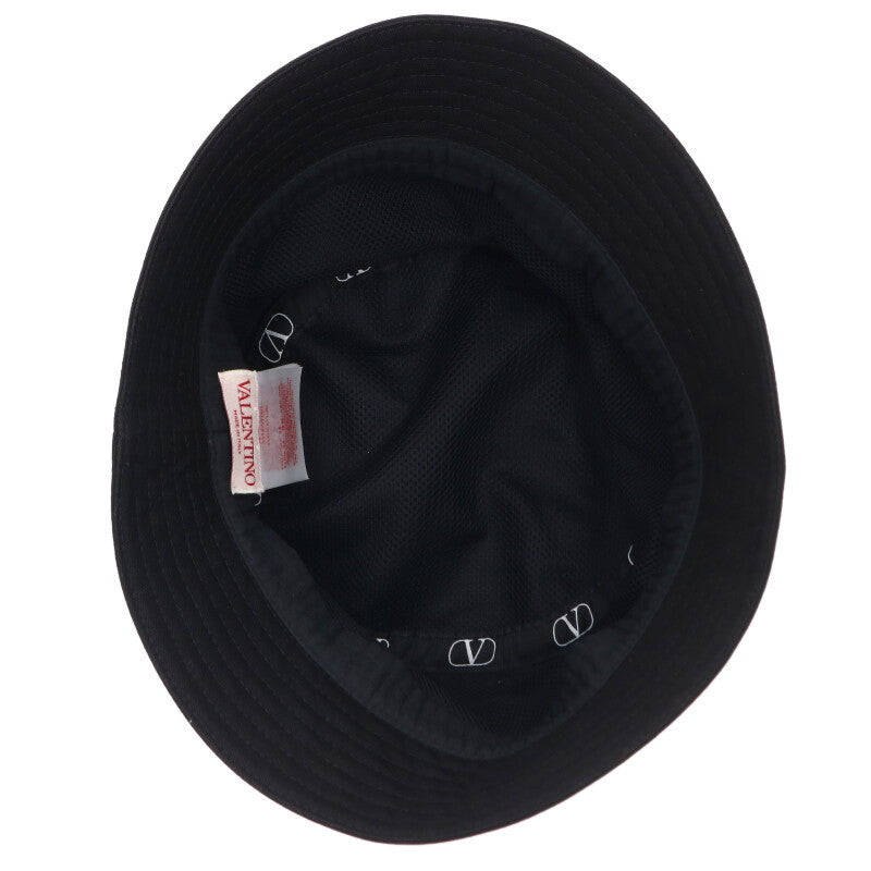VALENTINO VLTN Logo Print Bucket Hat Black Size ONE SIZE