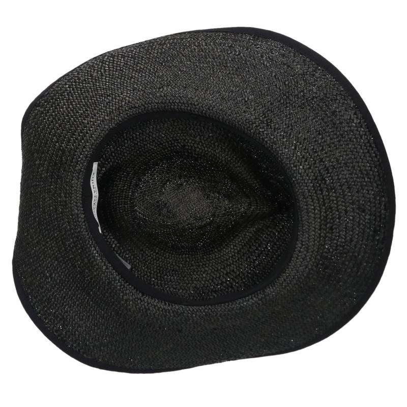 KIJIMA TAKAYUKI Raffia Wide Brim Hat Black Size 1