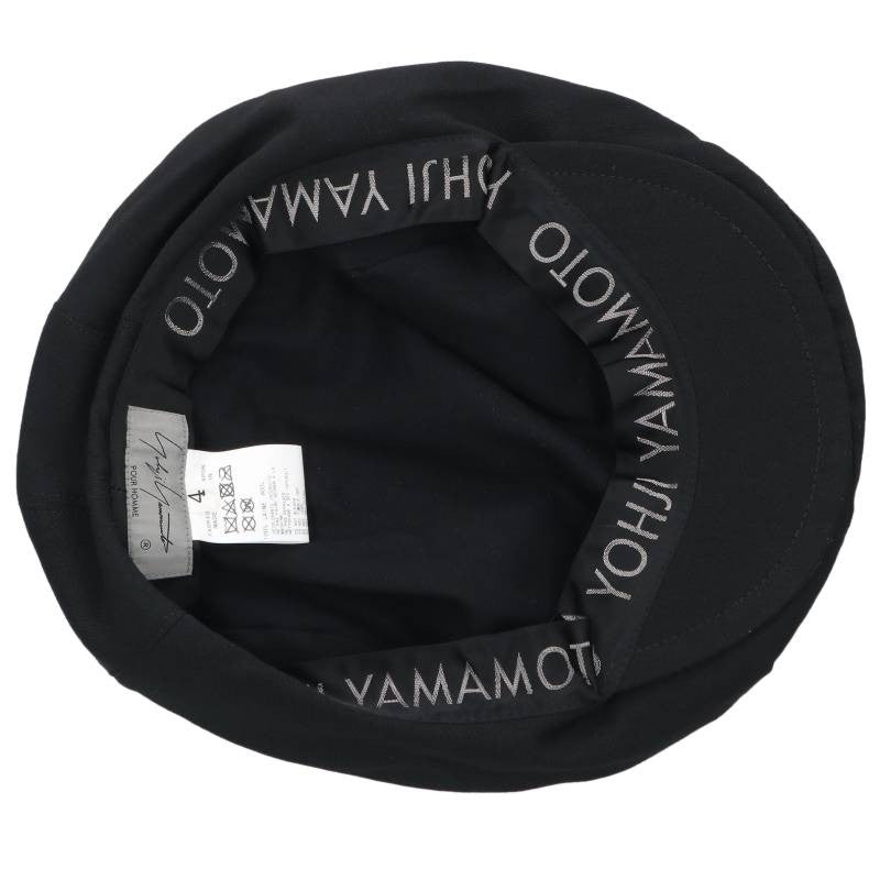 YOHJI YAMAMOTO POUR HOMME Wool Gabardine Hunting Cap Size 4