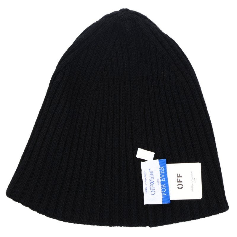OFF-WHITE Logo Print Wool Beanie Size ONE