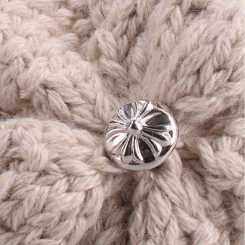 Chrome Hearts Cashmere Cross Beanie Beige Size ONE SIZE