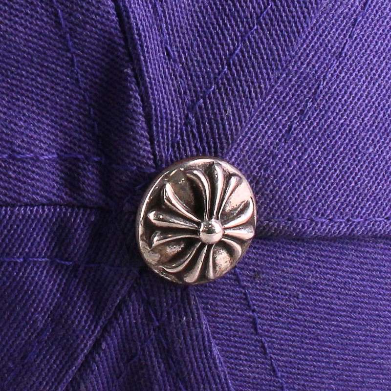 Chrome Hearts CH Embroidered Baseball Cap Purple Size ONE