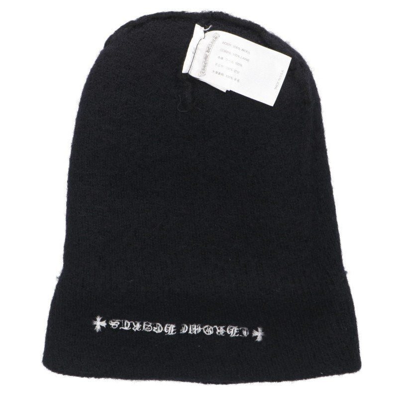Chrome Hearts Black Wool CH Plus Beanie Size ONE SIZE