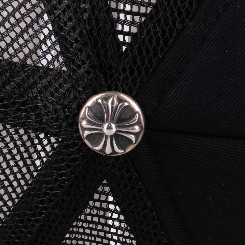 Chrome Hearts Black Khaki Leather Patch Trucker Cap Size ONE