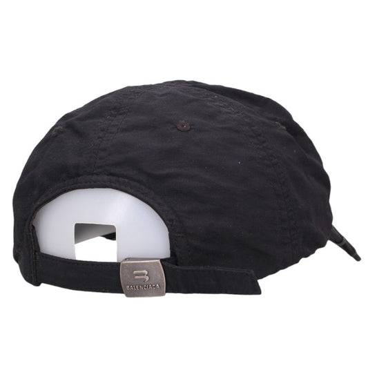 BALENCIAGA Sporty B Logo Black Cap Size L