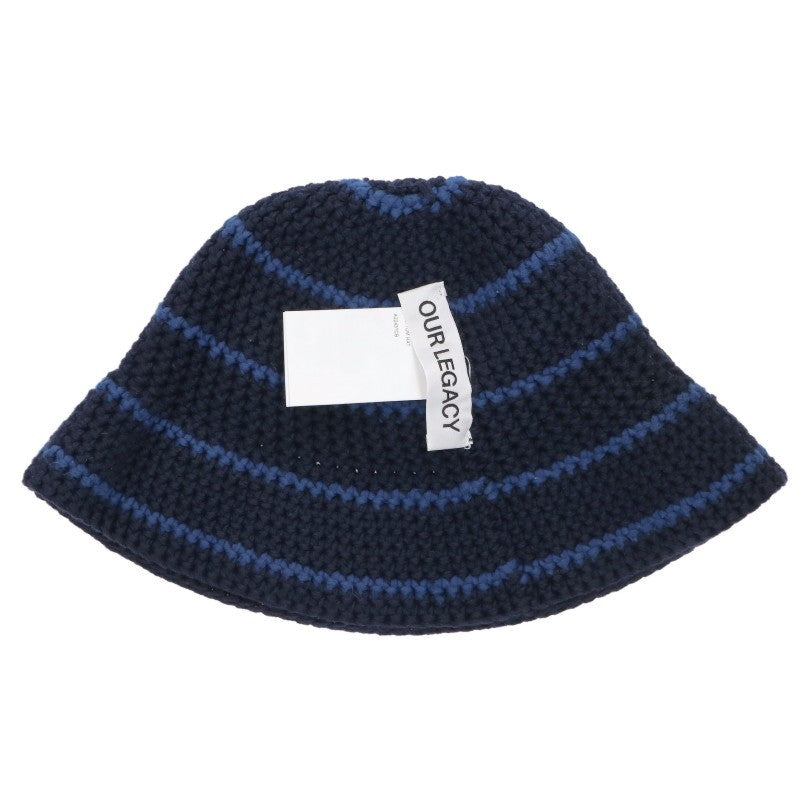 OUR LEGACY 24SS TOM TOM HAT Cotton Border Hat Navy Knit Size S