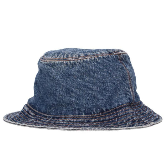 CELINE Logo Embroidered Denim Bucket Hat Blue Size L
