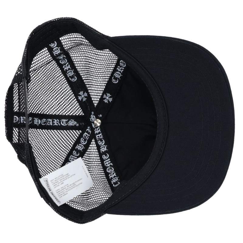 Chrome Hearts 3 Cemetery Leather Patch Mesh Trucker Cap