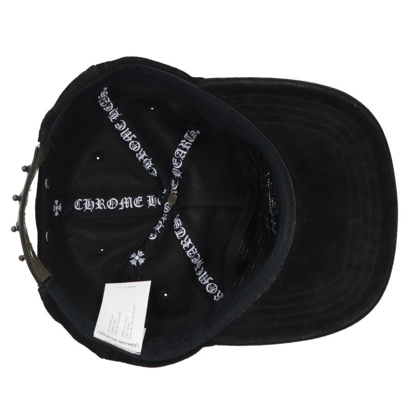 Chrome Hearts Dagger Cross Ball Suede Hat Black