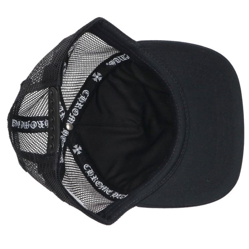 Chrome Hearts FUCK Patch Cross Ball Mesh Trucker Cap