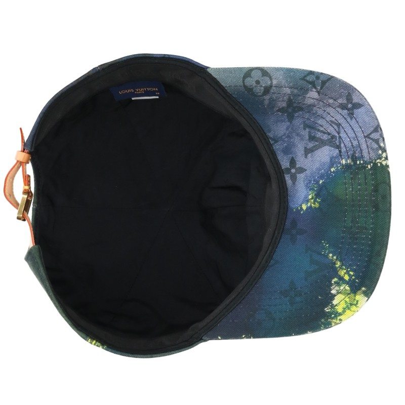 LOUISVUITTON Monogram Tie-Dye Cap Navy Green Size 58