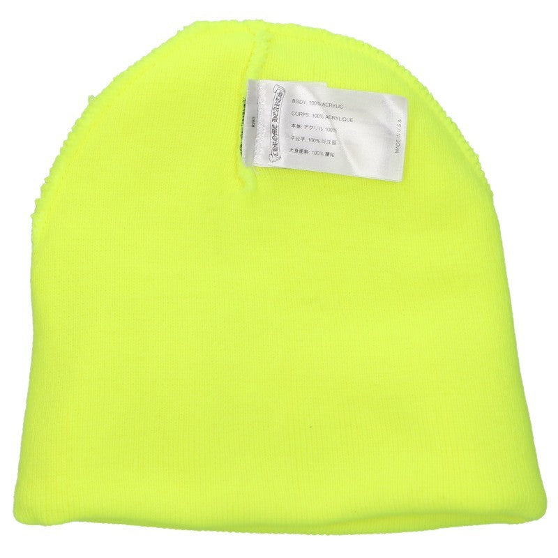 Chrome Hearts Yellow Logo Embroidered Acrylic Beanie