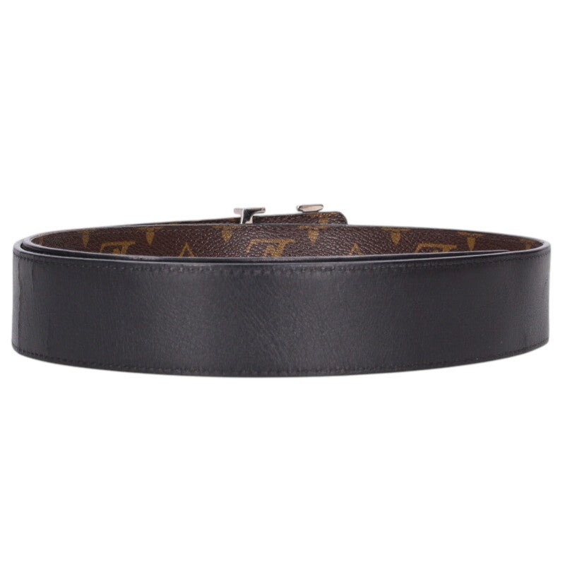 Louis Vuitton LV Leather Belt Brown x Black Size 90