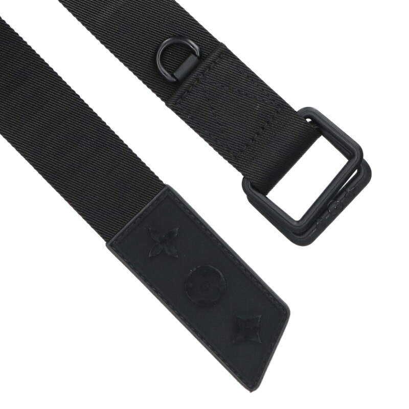 LOUISVUITTON Ceinture Skater Cotton Belt Black Size ONE SIZE