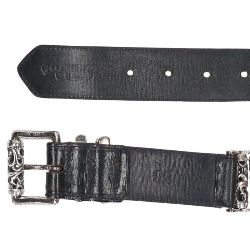 Chrome Hearts BLT Roller Link Leather Belt Size ONE SIZE