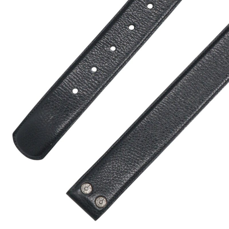 Chrome Hearts 1.5in Scroll Label Rivets Leather Belt Size 32
