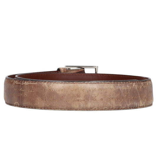 Berluti Calligraphy Classic Belt Brown Size 95