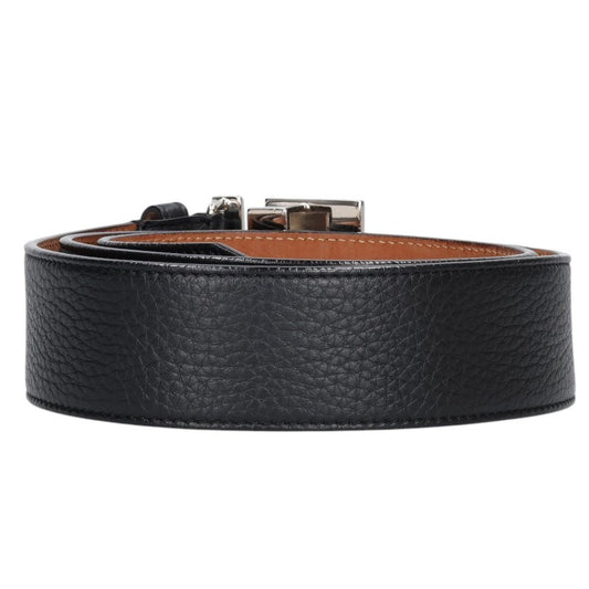 FENDI Logo Buckle Leather Belt Multi Size 85