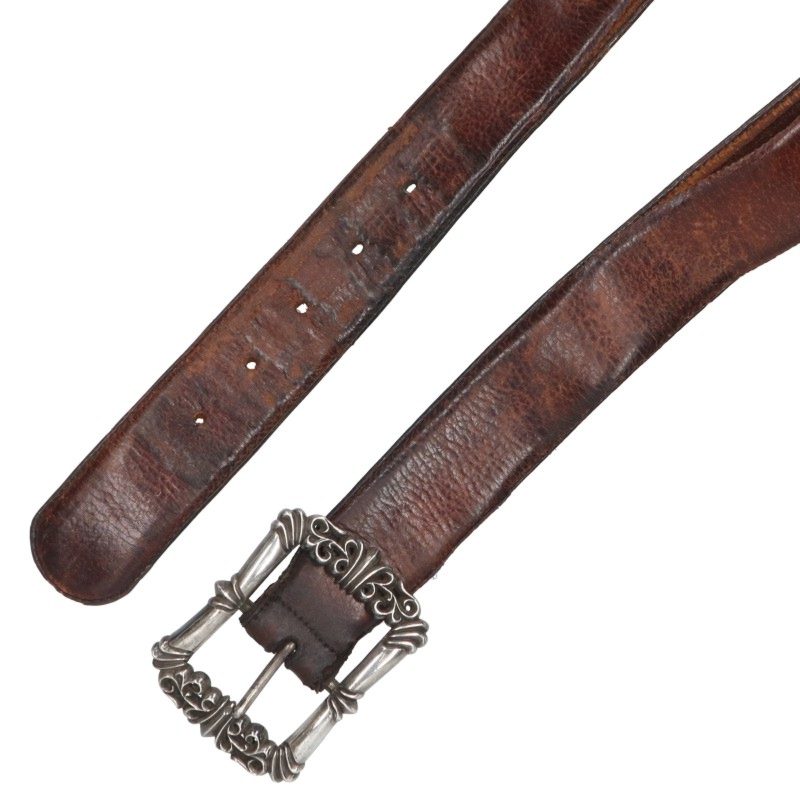 Chrome Hearts Filigree OTJ Leather Belt Size 34