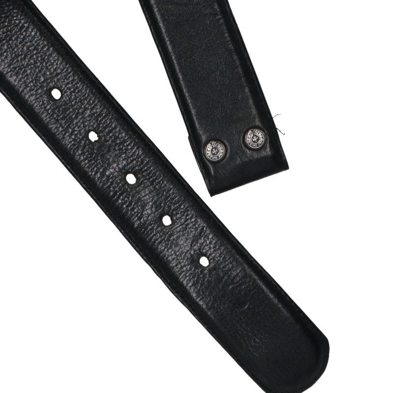 Chrome Hearts 1.5" Scroll Rivets Belt Black Size ONE SIZE