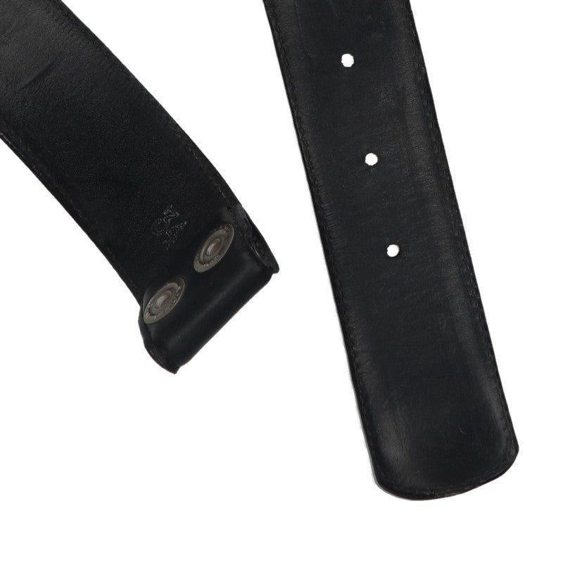 Chrome Hearts 1.5" Cemetery Cross Patch Belt Black Size 34