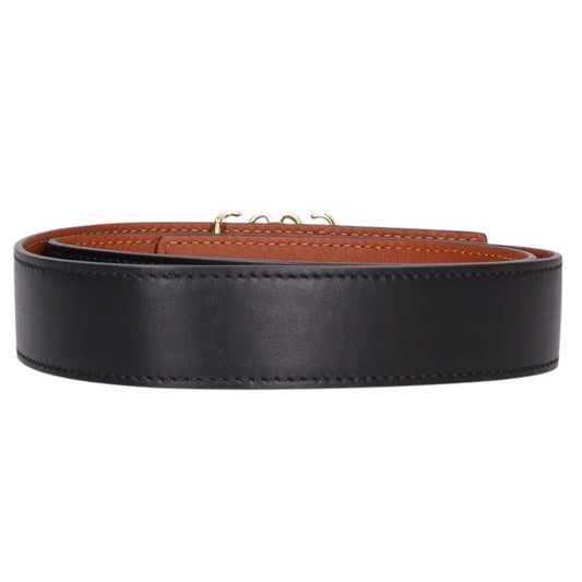 LOEWE Reversible Anagram Belt Black/Brown/Gold Size 80