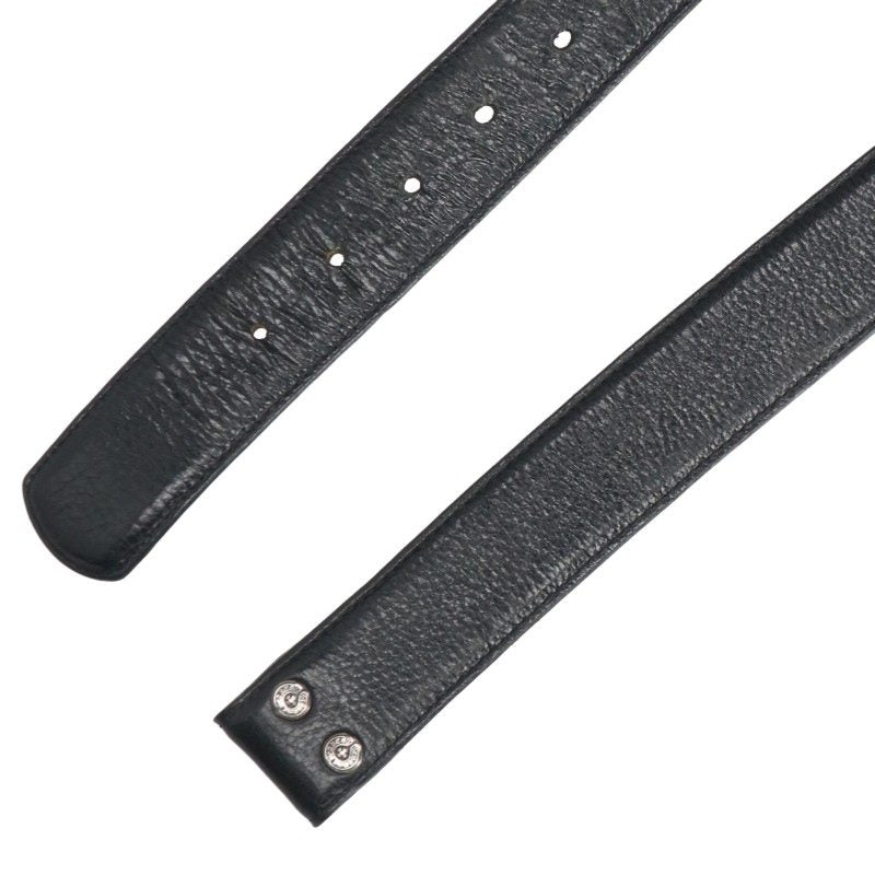 Chrome Hearts 1.5inch Scroll Belt Black/Silver Size 32