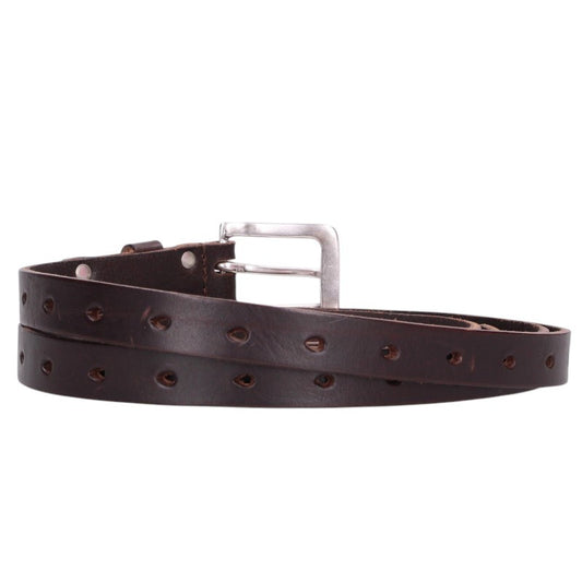 OUR LEGACY 26SS Split Leather Belt Brown/Silver Size 80